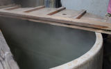 Steam from a vat at Moritami Shuzo Honke, Mori Tokuhide's sake brewery.