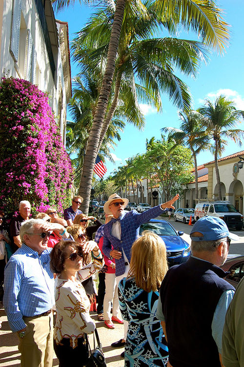Rick Rose guides walking tours of Worth Avenue from November through April. Rick Rose guides walking tours of Worth Avenue from November through April.