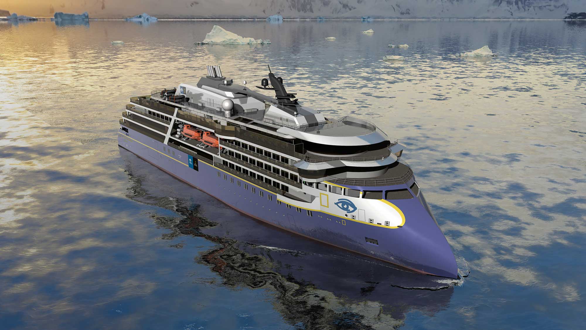 Lindblad orders expedition ship with inverted bow