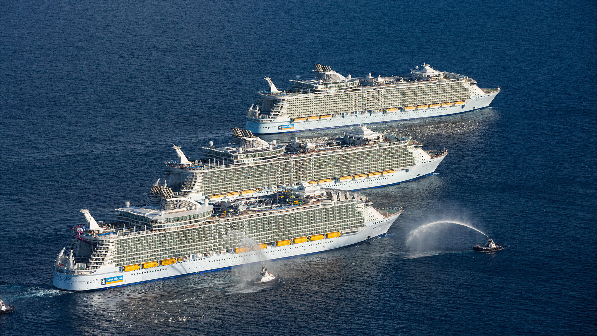 Royal Caribbean's three Oasis-class ships.