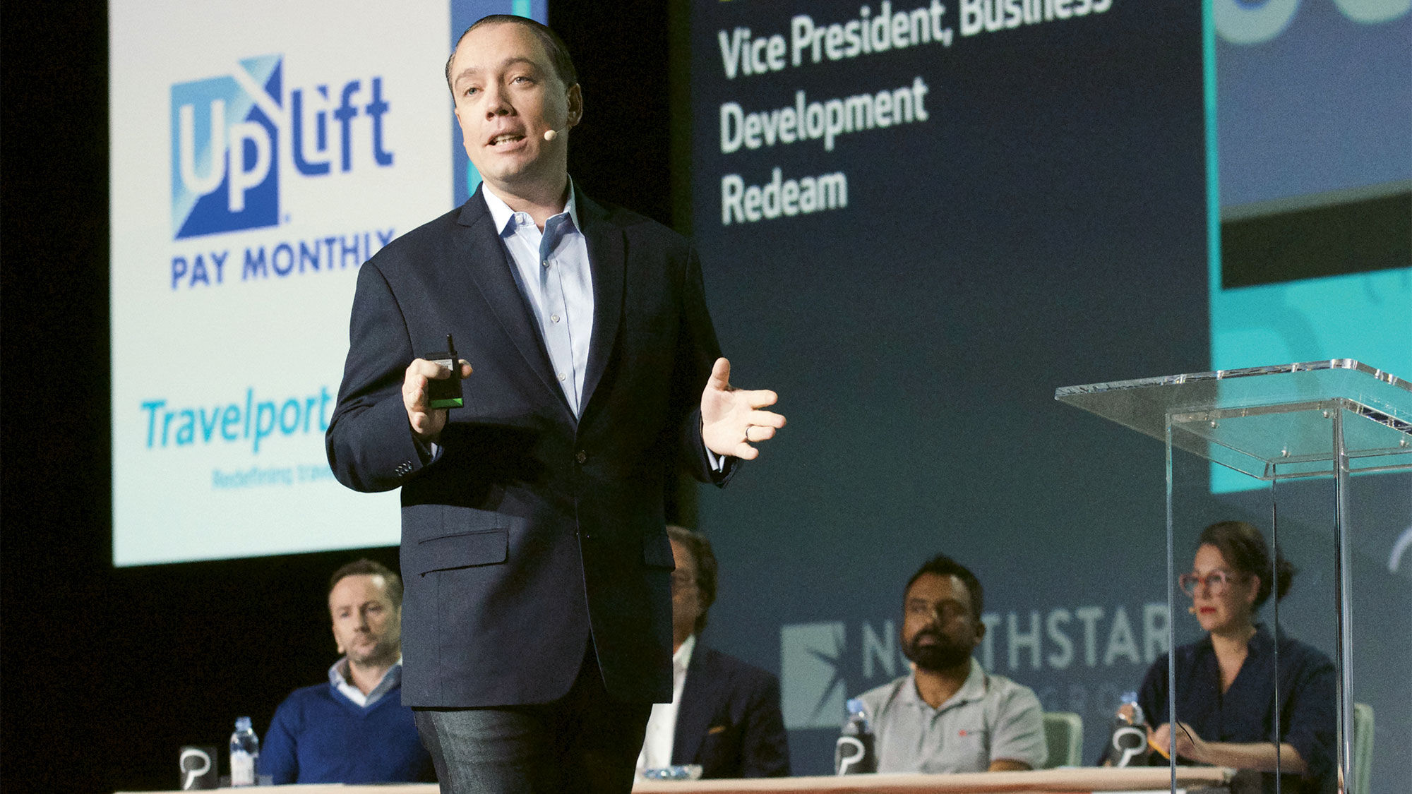 Leith Stevens, Redeam's vice president of business development, at the Phocuswright Summit.