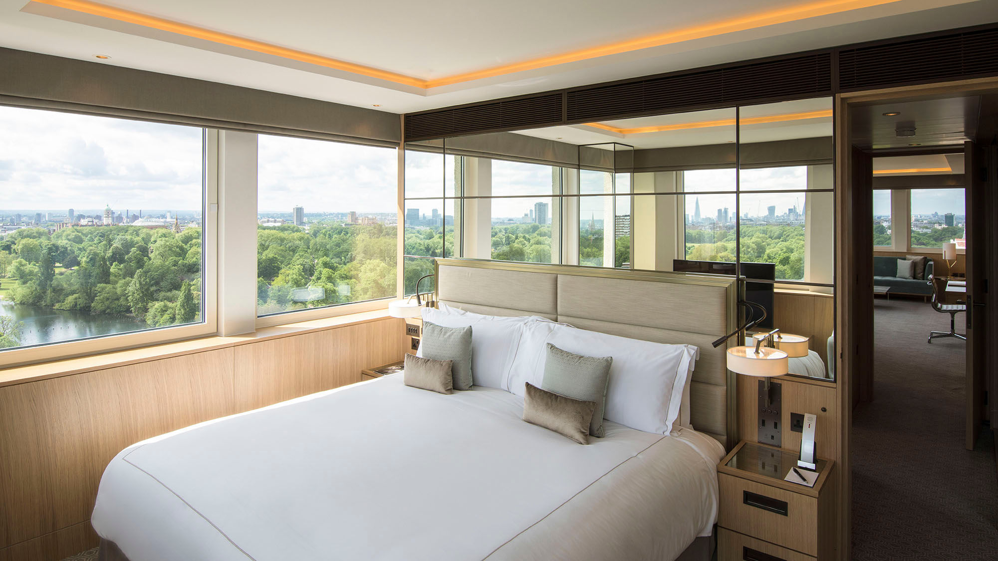 A renovated suite at the Royal Lancaster London.