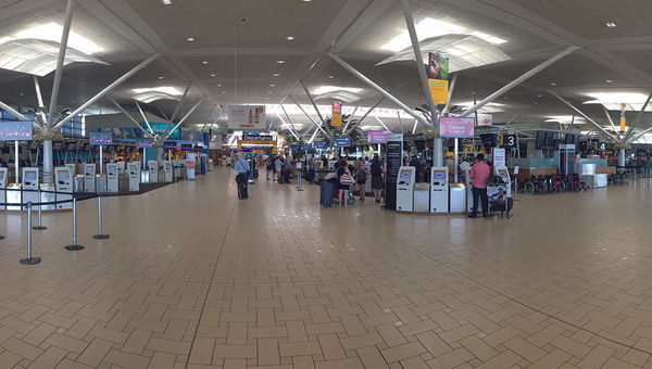 SITA’s Smart Path check-in area at Brisbane Airport. After check-in, Air New Zealand passengers can go all the way to the aircraft without needing to again show identification or a boarding pass. SITA’s Smart Path check-in area at Brisbane Airport. After check-in, Air New Zealand passengers can go all the way to the aircraft without needing to again show identification or a boarding pass.