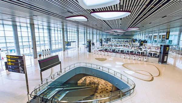 The new Terminal 4 in Singapore’s Changi Airport has biometric self-service options at check-in, immigration and boarding.