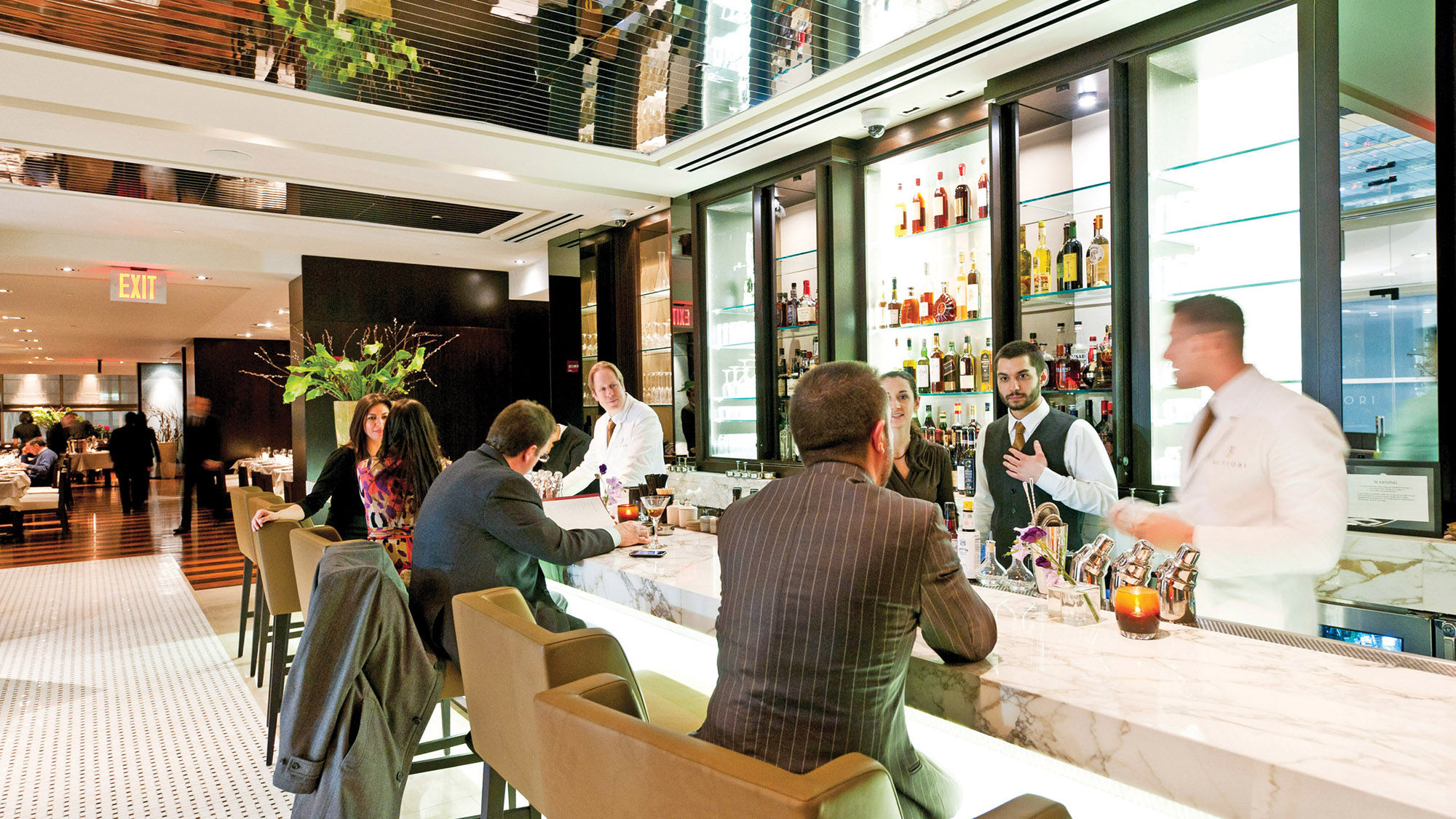 Bar Fiori at the Langham Place serves up craft cocktails and upscale small-plate fare.