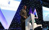 Orlando Ashford, president of Holland American Line, speaks to CruiseWorld's travel adviser attendees at Wednesday’s opening lunch.