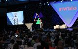 Jackie Friedman, president of Nexion, delivers the first of three TW Talks for the day at CruiseWorld.