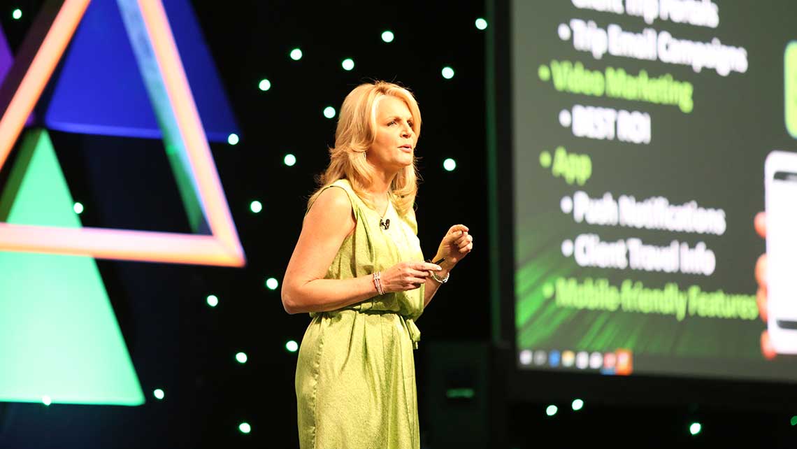 Michelle Fee of Cruise Planners during her eight-minute TW Talks session