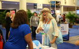 Travel adviser Virginia Accetta makes the most of the Exhibitor Showcase.