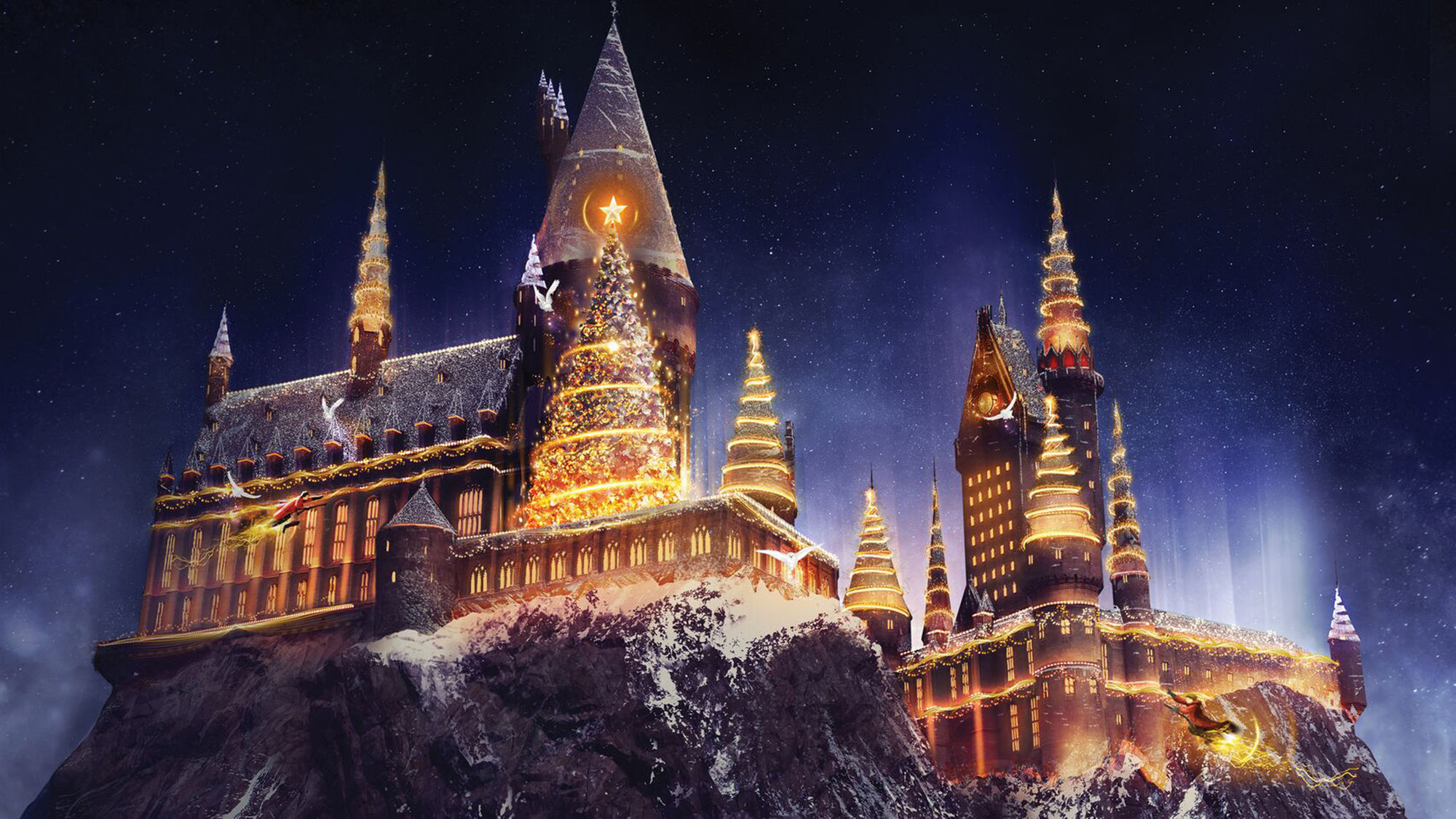 The Wizarding World of Harry Potter at Universal Orlando will be decked out for Christmas for the first time this year.