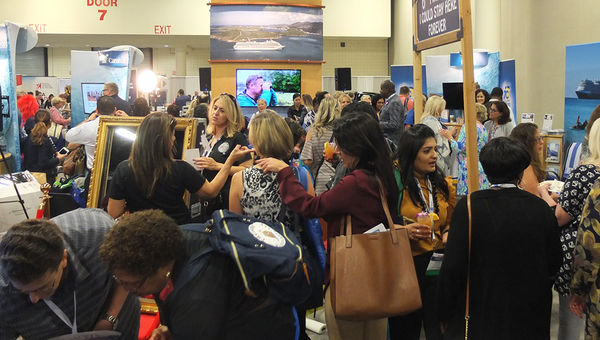 Carnival Corp.'s brands drew a large crowd of agents.