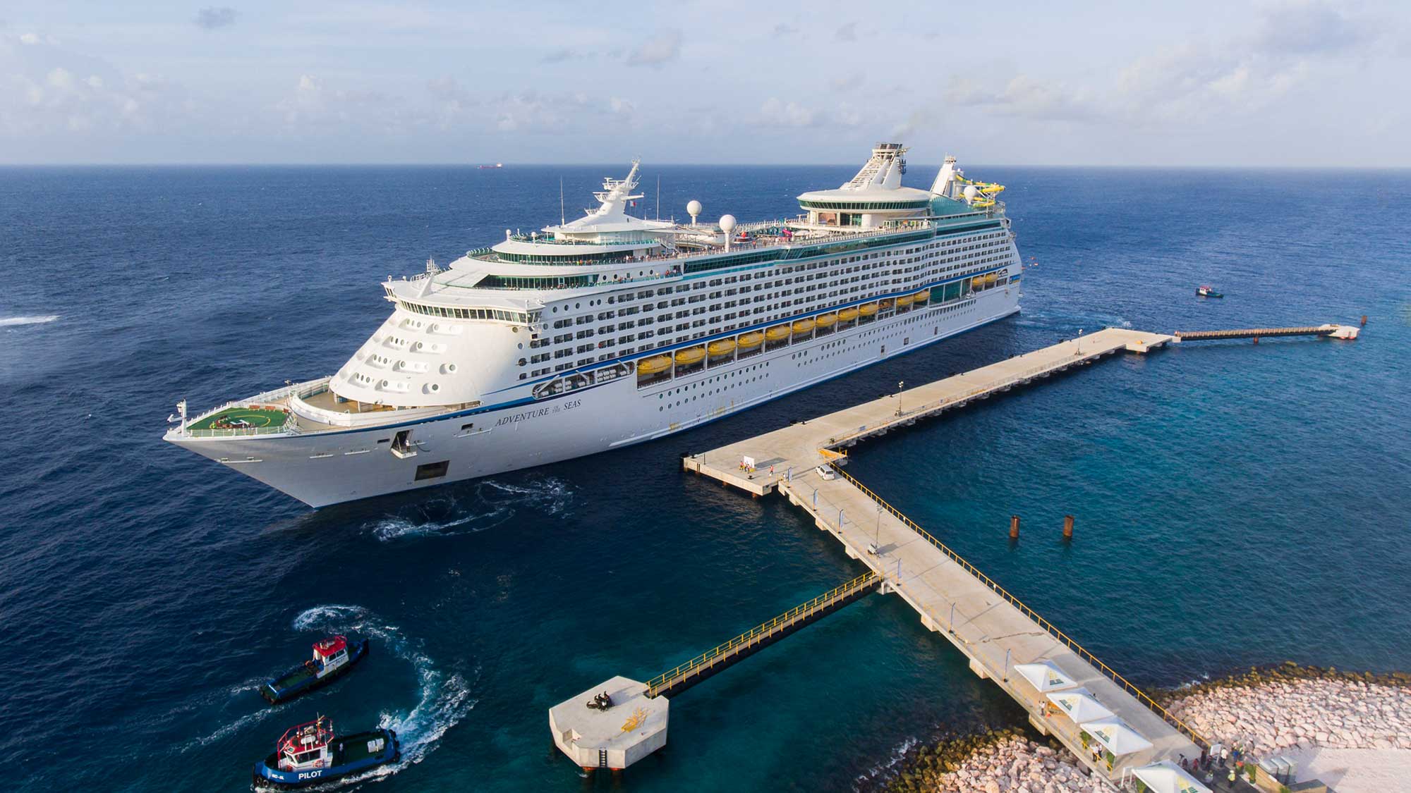 The Adventure of the Seas, which will offer cruises to the Bahamas and Mexico from Nassau this summer.