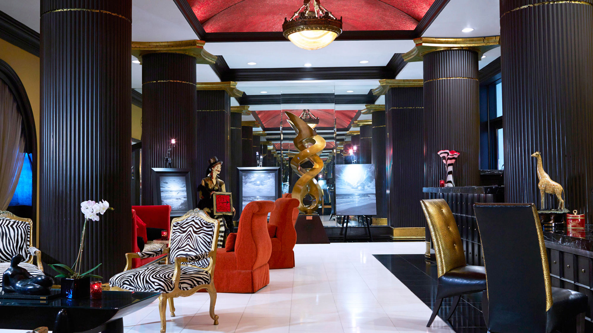 The lobby at the Grand Bohemian Hotel Orlando.