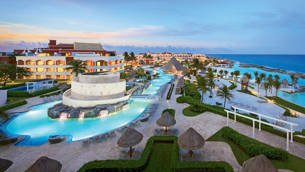 An aerial view of the 1,264-room all-inclusive Hard Rock Hotel Riviera Maya, which is divided into all-ages and adults-only sections. An aerial view of the 1,264-room all-inclusive Hard Rock Hotel Riviera Maya, which is divided into all-ages and adults-only sections.