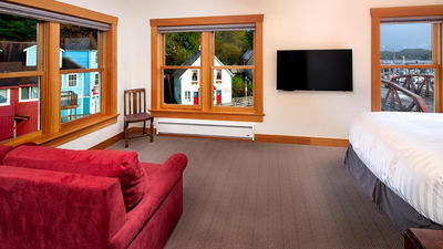 A renovated room at the Inn at Creek Street collection's Bayside Hotel in Ketchikan.