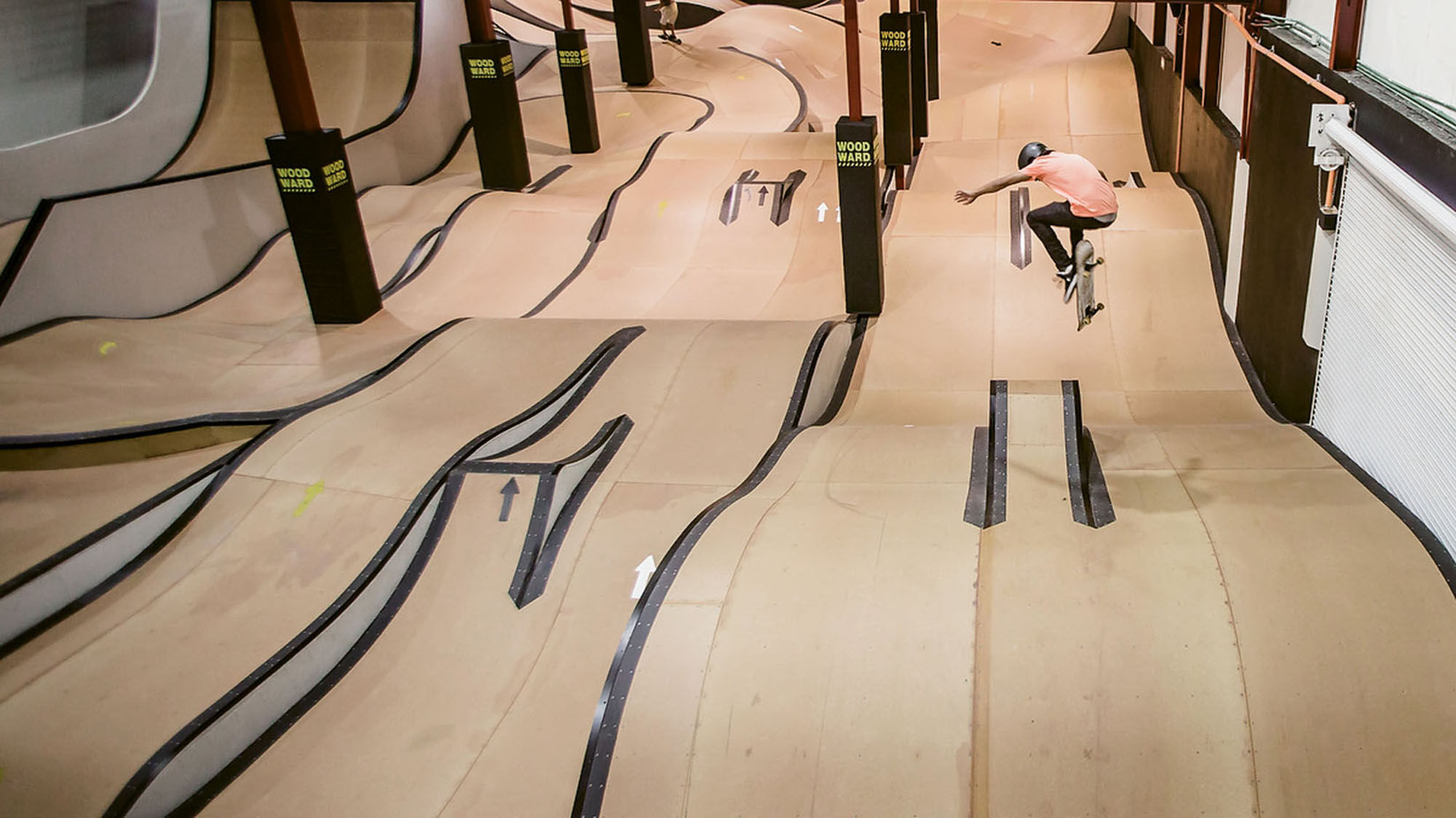 The 20,000-square-foot Camp Woodward facility at the Hard Rock Hotel Riviera Maya includes a skate park.