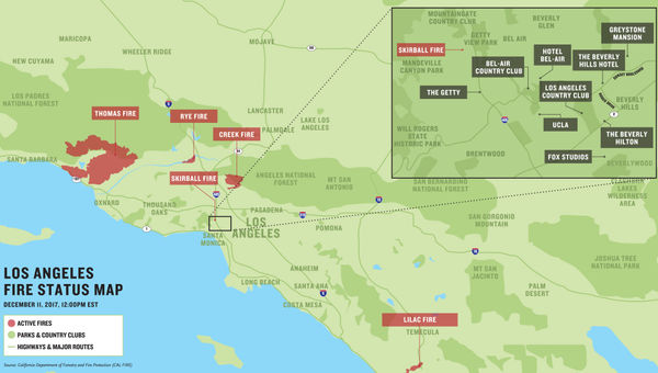 Fire forces closure of Santa Barbara resorts