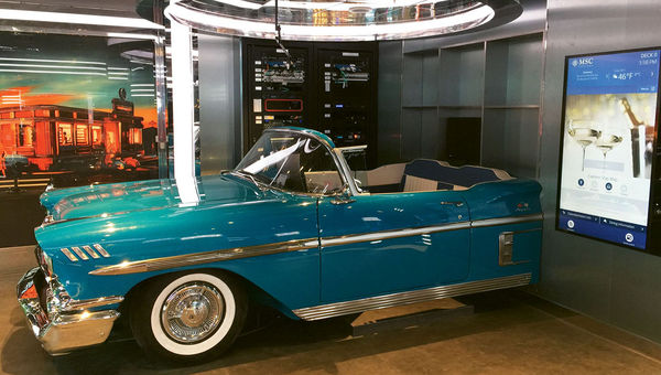The Garage Club is themed to 1950s American car culture; it is a teen club by day and an adult bar by night. The Garage Club is themed to 1950s American car culture; it is a teen club by day and an adult bar by night.