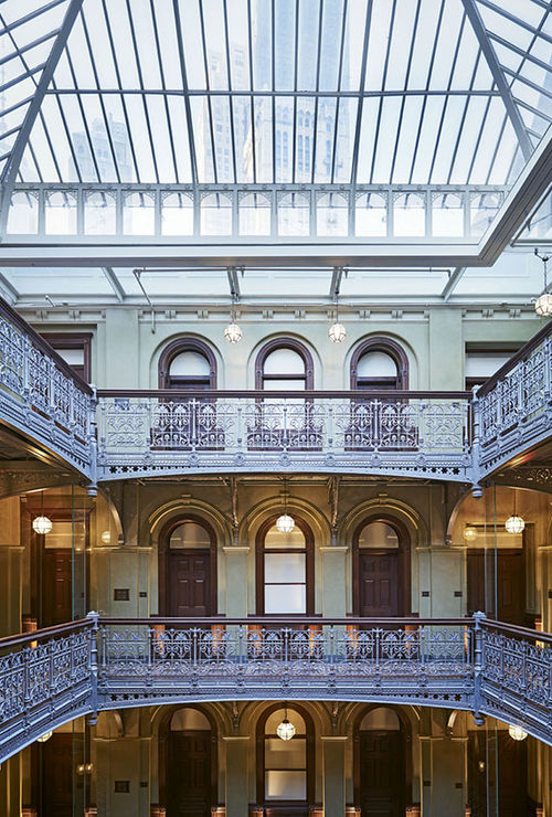 The Beekman hotel’s defining feature is its nine-story atrium that dates to the 19th century. The Beekman hotel’s defining feature is its nine-story atrium that dates to the 19th century.