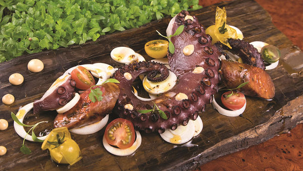 The grilled octopus dish at Fleur by Hubert Keller at the Mandalay Bay.
