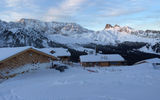 The rooms in the newly upgraded Hotel Zallinger in the Apla di Suisi holiday area are obscured by snow but augmented by a spectacular backdrop. The remote hotel is only reachable in the winter by foot, snowmobile or snow cat. But once there, guests enjoy gourmet meals and a luxurious spa.