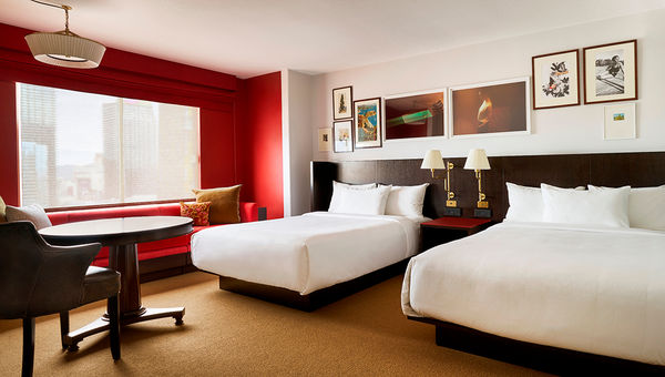 A remodeled guestroom at the Park MGM. A remodeled guestroom at the Park MGM.