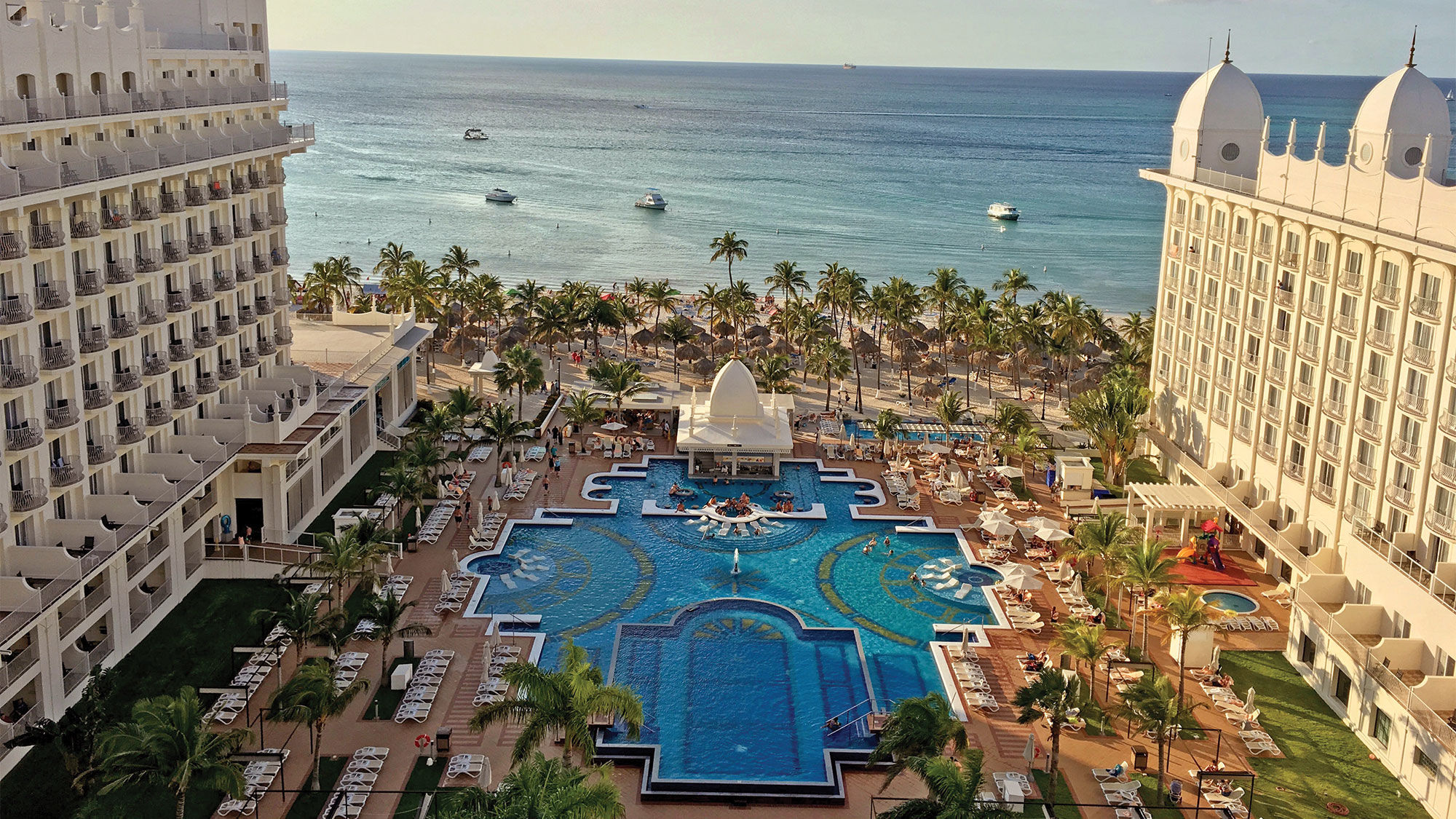 The view from a room at the all-inclusive Hotel Riu Palace Aruba.