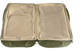 With the tug of a zipper, this unique backpack opens into twin main compartments. Zippered mesh walls keep your belongings in place, easily viewed and accessible, enabling the separation of laundry or wet goods. In addition, the Fjallraven Splitpack offers three internal zippered mesh pockets, two zippered external pockets, large handles on both ends and a main zipper than can be secured with a padlock. Made from rugged recycled polyester and cotton, the bag has padded shoulder straps and a padded back panel to ease the strain on the wearer.