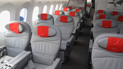 Norwegian Air's Premium cabin on its current Dreamliner aircraft.