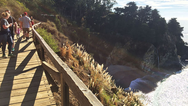 Tourists take in Big Sur attractions over Thanksgiving weekend.