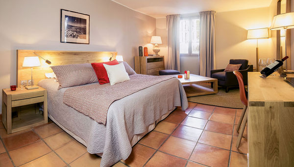 A Superior room at the Chateau L’Hospitalet in Narbonne, France. Several of the estate’s buildings date to the 1700s.