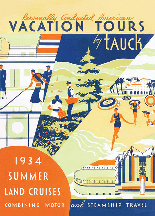 Tauck’s 1934 brochure on summer land cruises.