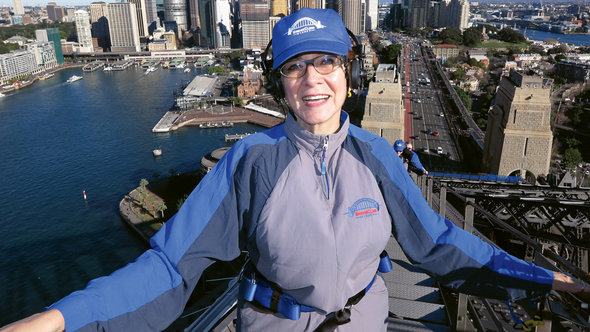 Patricia Schultz during her BridgeClimb Sydney experience.