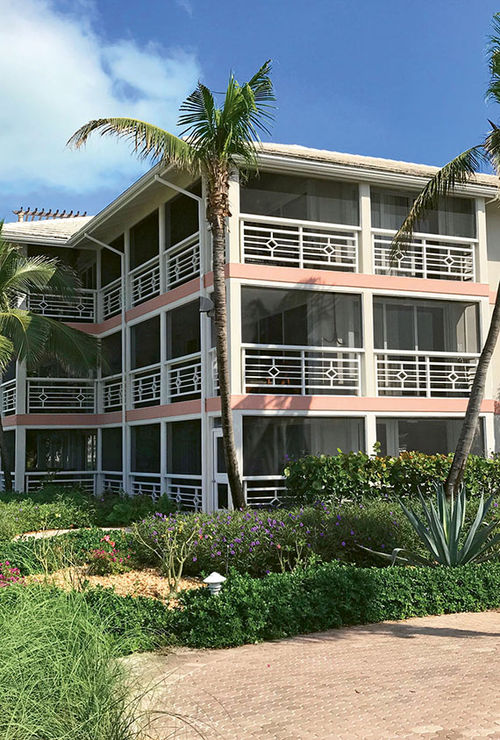 Screened porches at the Ocean Club West. Screened porches at the Ocean Club West.