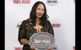 Natasha Lee Soy of the Aruba Tourism Authority. Aruba won the Readers Choice Award for Caribbean destination.