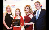 Tammy Burns and Nikki Padilla of Urban Adventures, Carolyn Cauceglia of Amadeus and David Naczycz of Urban Adventures. A division of Intrepid Travel, Urban Adventures received Tourism Cares' New Innovators Award.