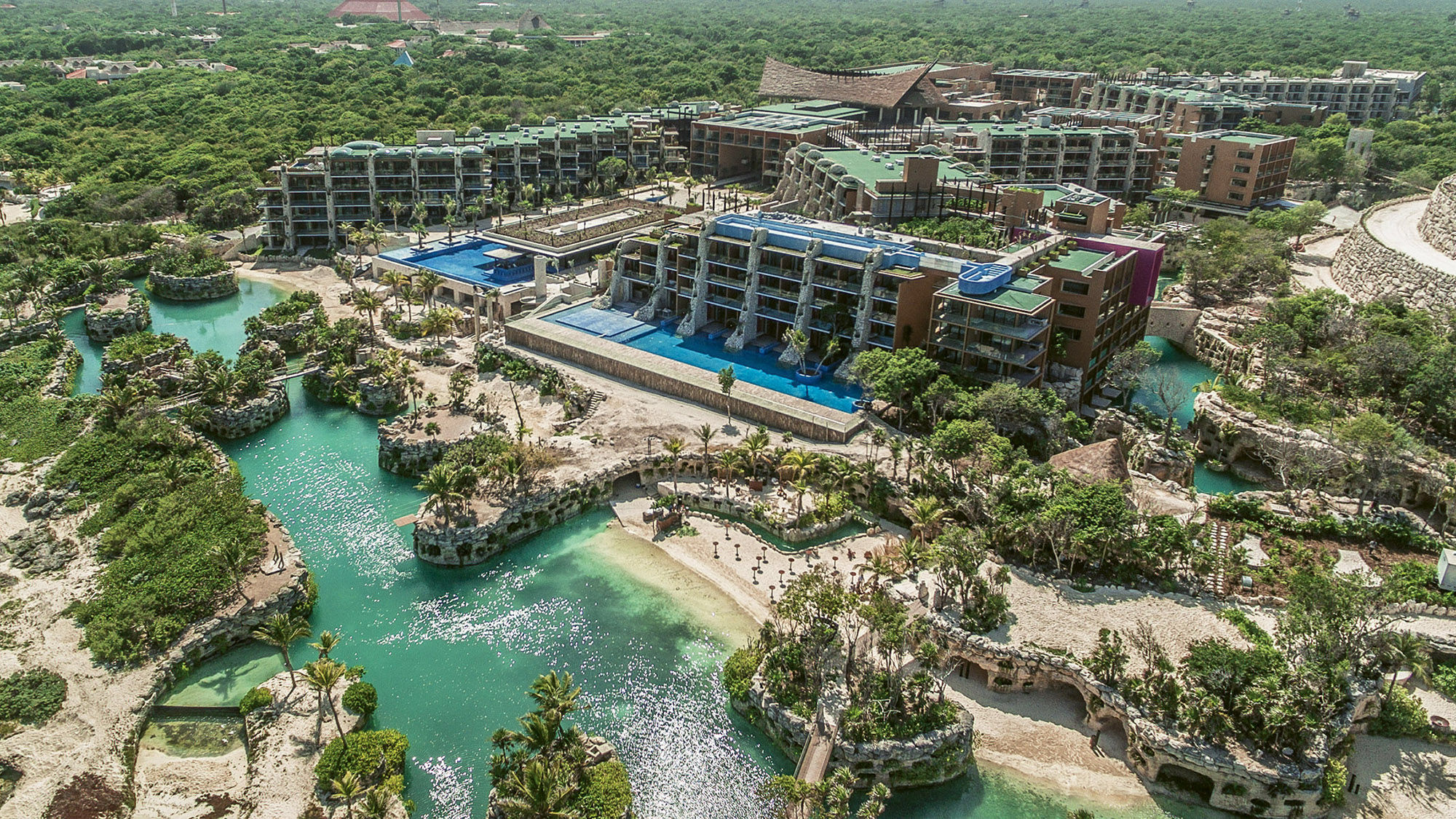 The Hotel Xcaret makes use of the area’s natural cave and river systems.