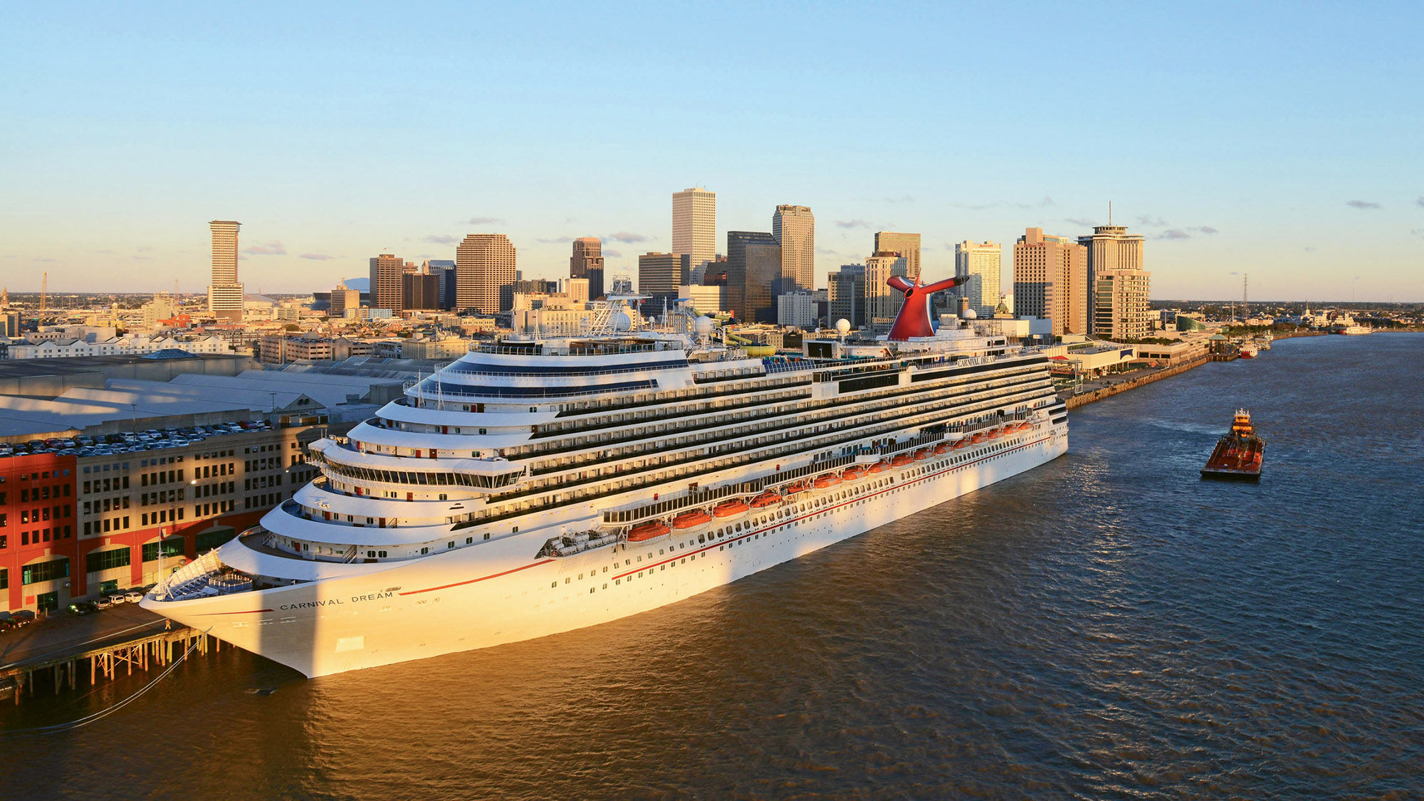 The Carnival Dream docked in New Orleans, which is celebrating its tricentennial this year.