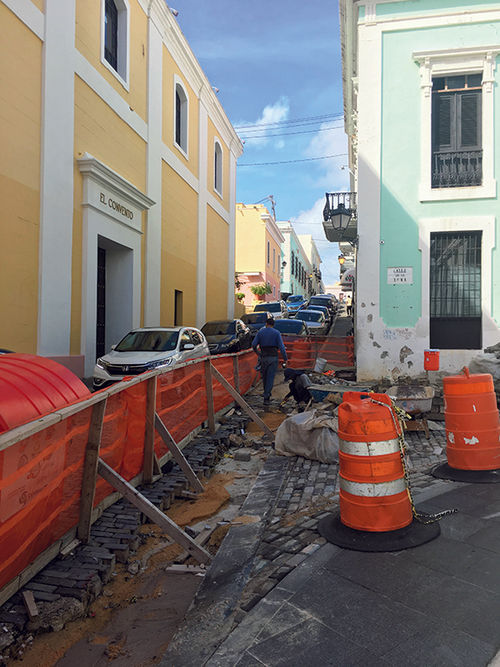 A street being repaired in San Juan. A street being repaired in San Juan.
