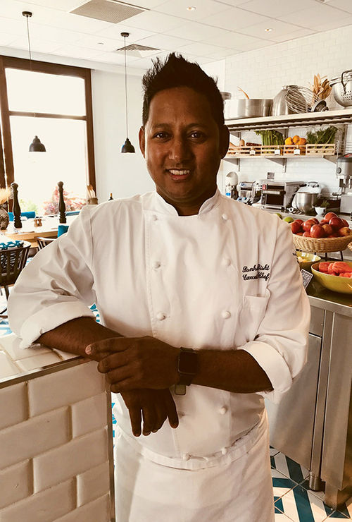 Pankaj Bisht, executive chef at the Park Hyatt St. Kitts, built his team and his menus from the island.