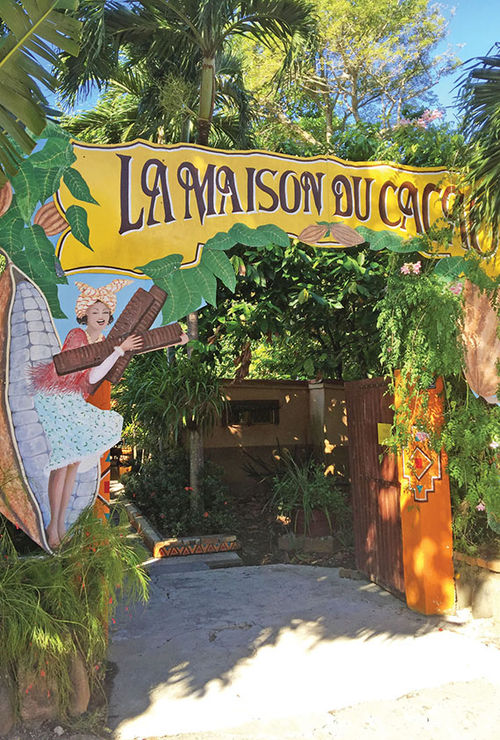 The Maison du Cacao exhibit and shop in a former cocoa plantation in Pointe-Noire, Basse-Terre.