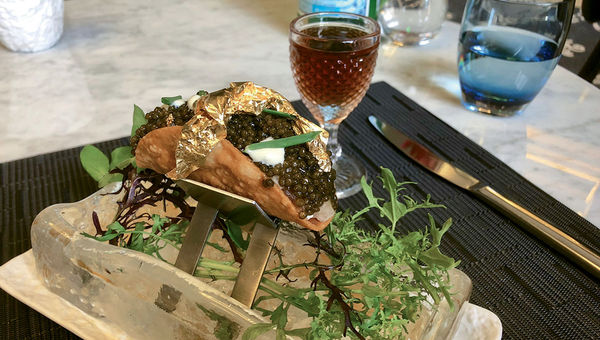The Ultimate Caviar Taco at the Ritz-Carlton San Francisco, served with a $175 glass of Clase Azul's Ultra Tequila. The Ultimate Caviar Taco at the Ritz-Carlton San Francisco, served with a $175 glass of Clase Azul's Ultra Tequila.