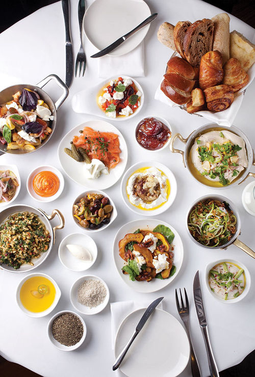 A brunch spread by chef Meir Adoni at the Carlton Tel Aviv.