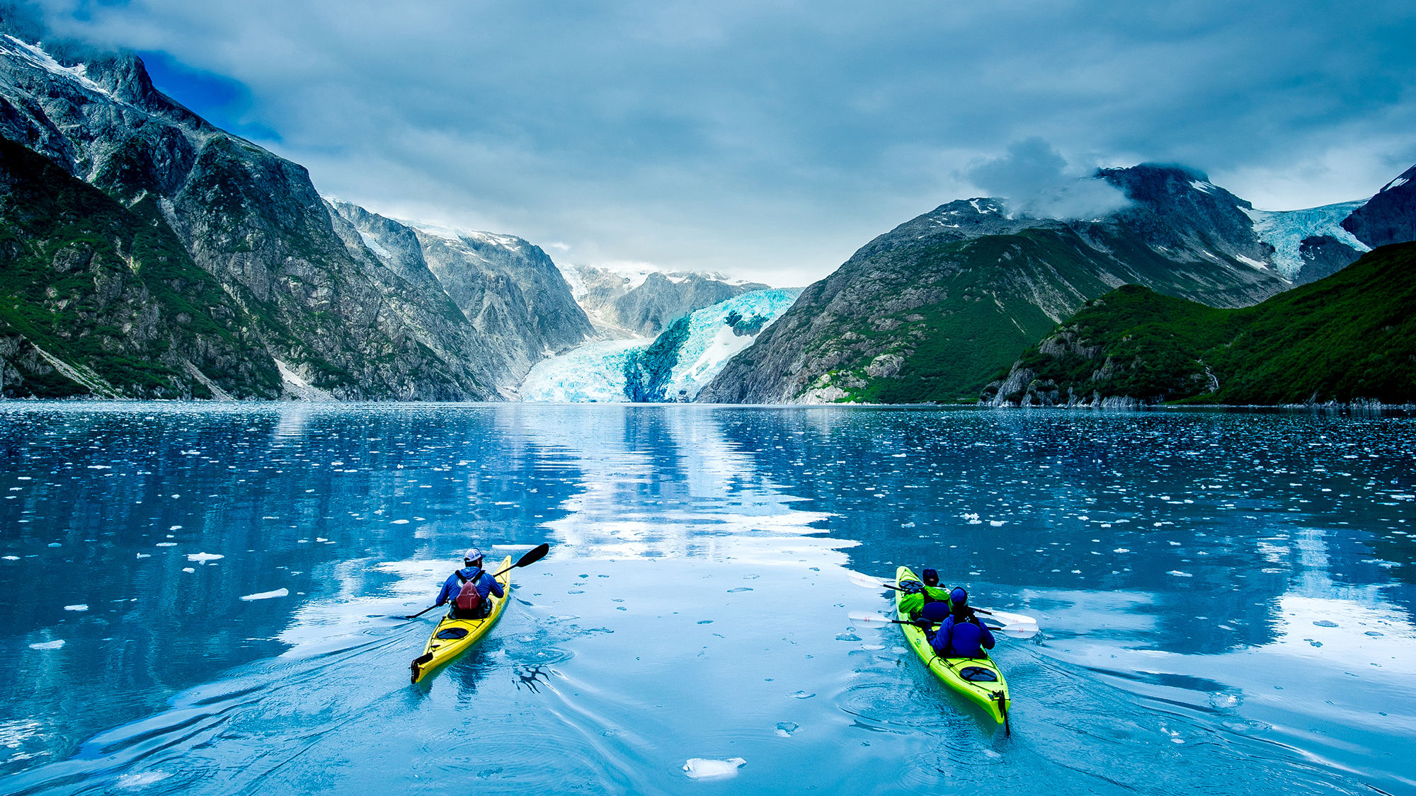 Guides bring guests to either Aialik Bay or the Northwestern Fjord for viewing calving glaciers and coastal waterfalls, among other sights.