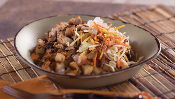 Satu'li Canteen in the Pandora -- The World of Avatar land at Disney World's Animal Kingdom serves nutritious dishes such as beef, chicken, fish or tofu bowls with veggies atop grains such as quinoa. Satu'li Canteen in the Pandora -- The World of Avatar land at Disney World's Animal Kingdom serves nutritious dishes such as beef, chicken, fish or tofu bowls with veggies atop grains such as quinoa.