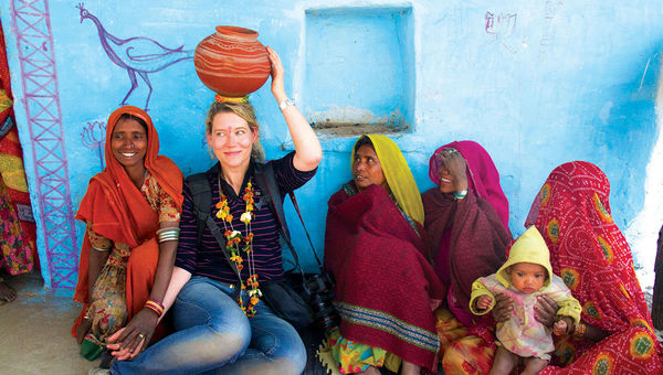 As part of Uniworld’s Me to We extension program, travelers have the opportunity to engage with women in local communities. As part of Uniworld’s Me to We extension program, travelers have the opportunity to engage with women in local communities.