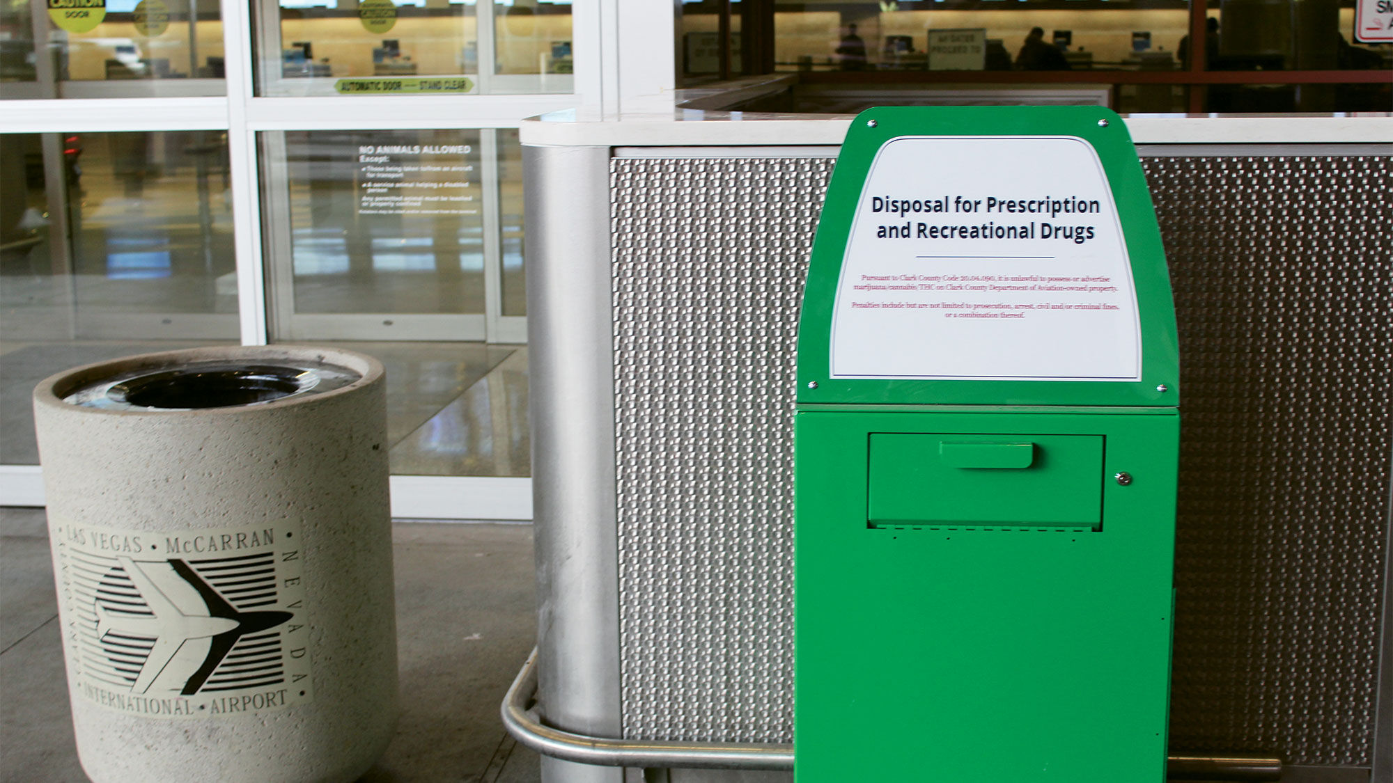 Marijuana 'amnesty boxes' installed at Las Vegas airport