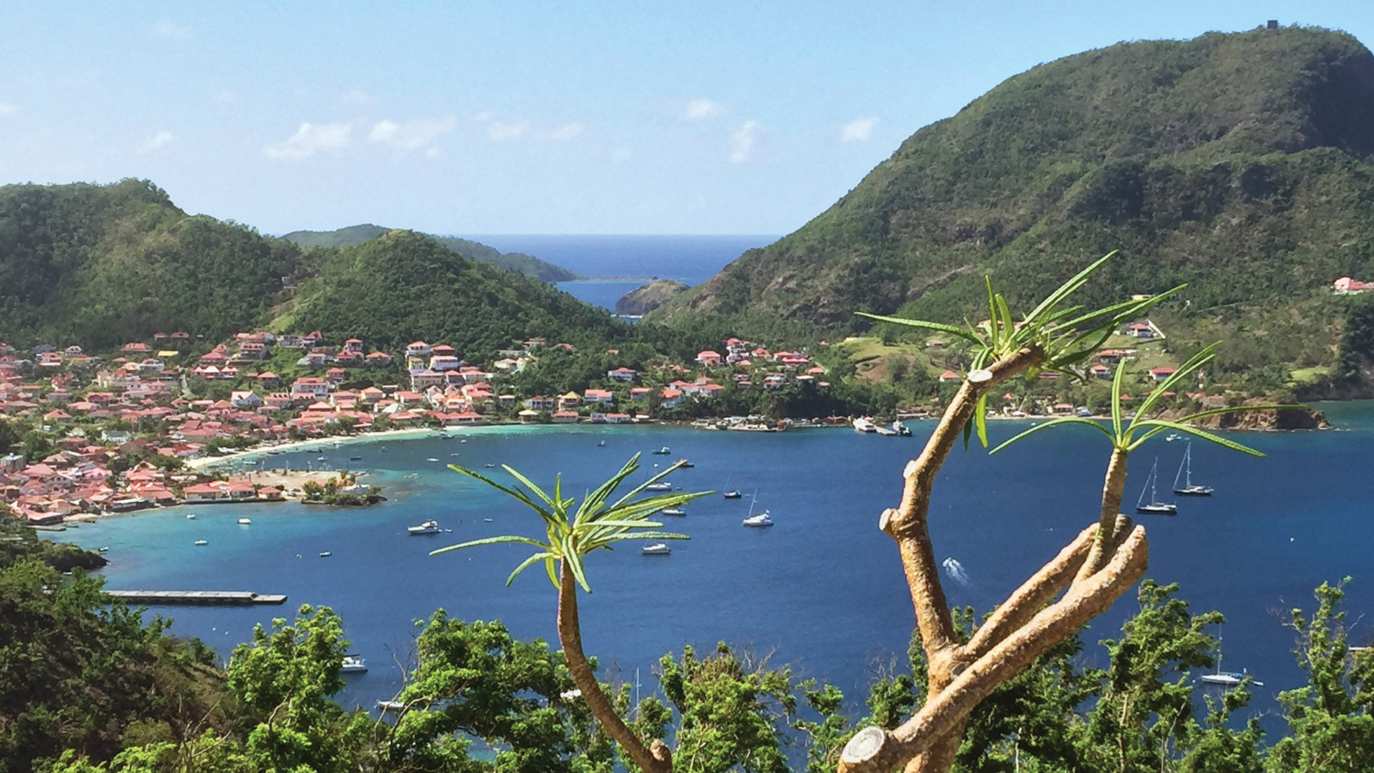 The bay at Terre-de-Haut, one of two inhabited islands that form Les Saintes.