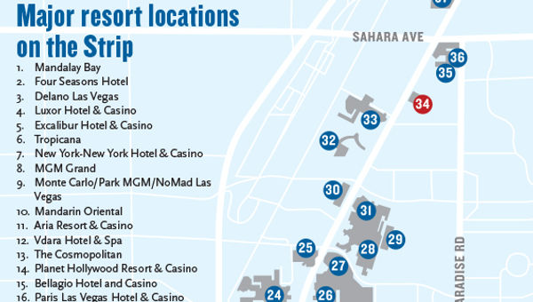 Map of Riviera Hotel And Casino, Las Vegas