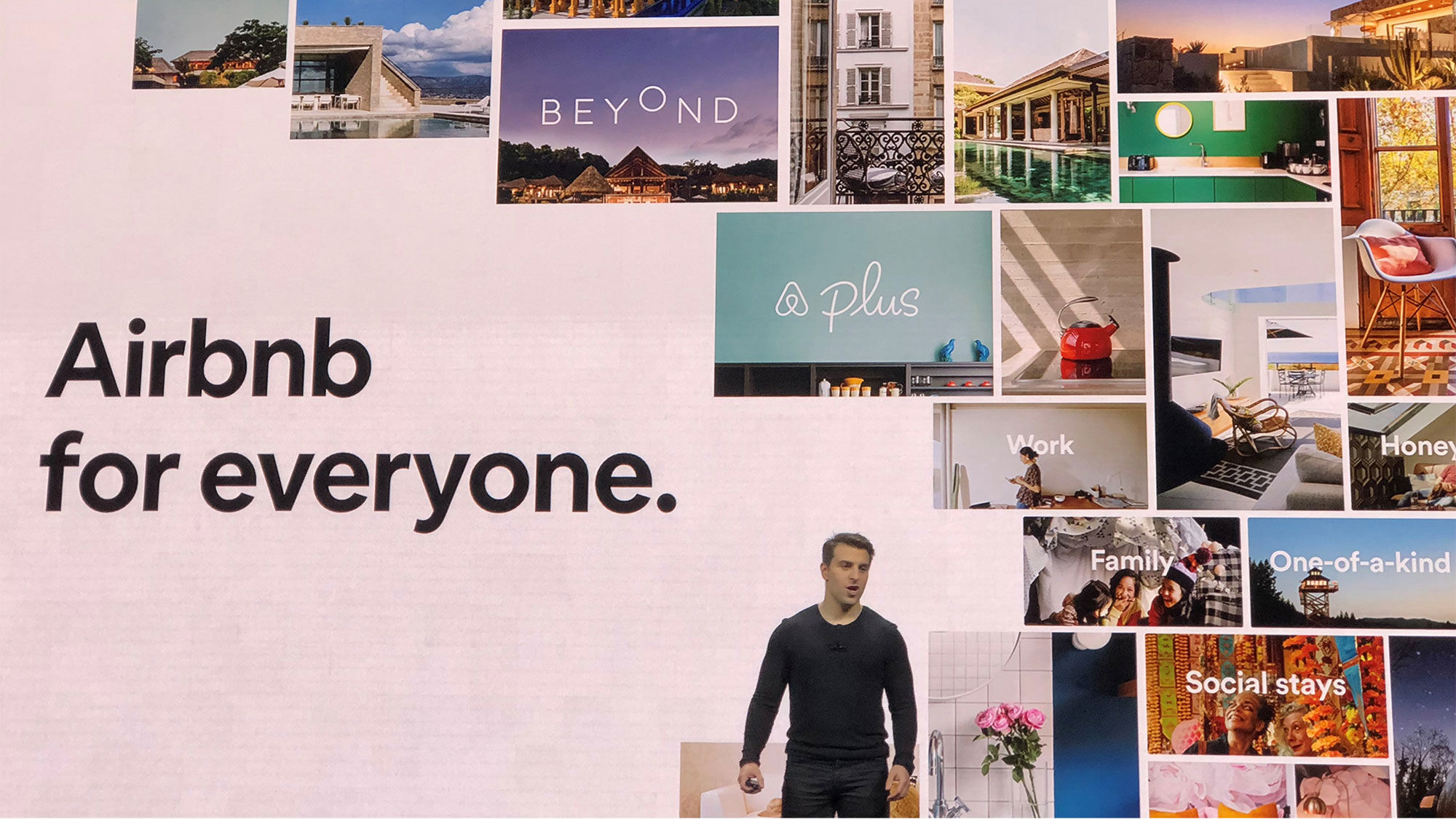 Airbnb CEO Brian Chesky talking about the company's several new initiatives.